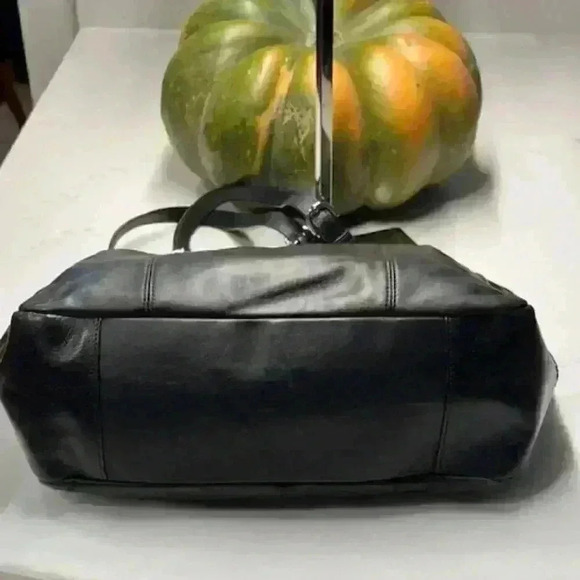 Coach Gallery East West Leather Tote Shoulder Bag Black - Picture 10 of 15